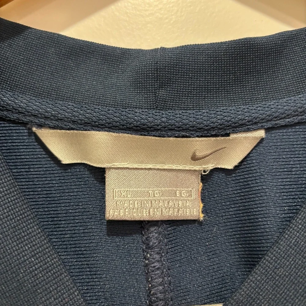 Vintage Nike‎ Long Sleeve Crew Neck Pullover Shirt Navy Blue Men's LG 56323